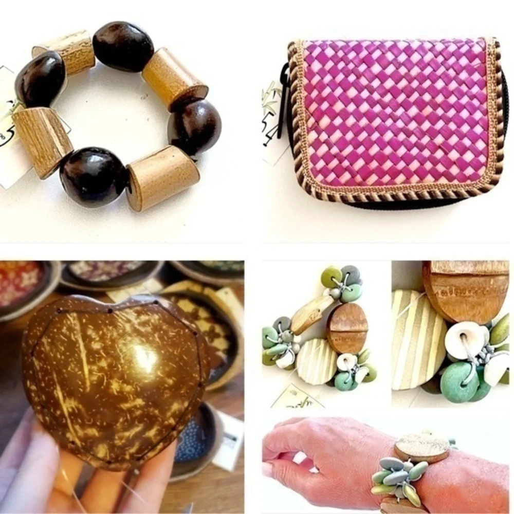 5 for $25! Coconut Shell Coin Purse! Miny Purse! Handcrafted!